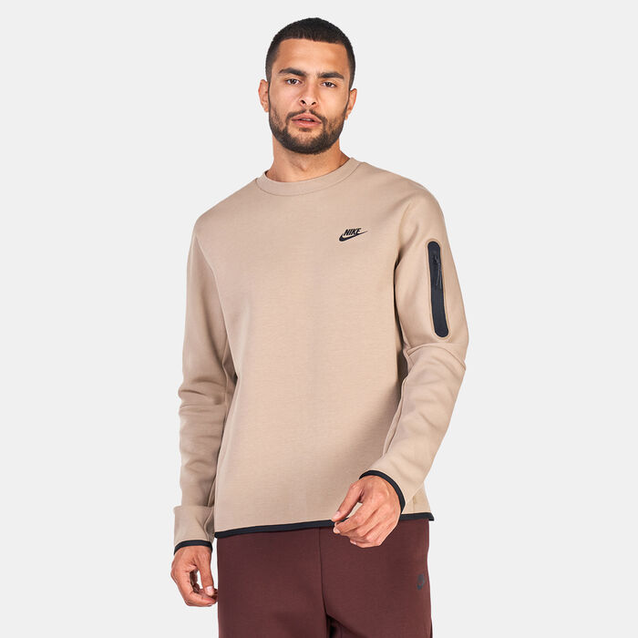 Buy Nike Men's Sportswear Tech Fleece Crew Sweatshirt Brown in Dubai ...