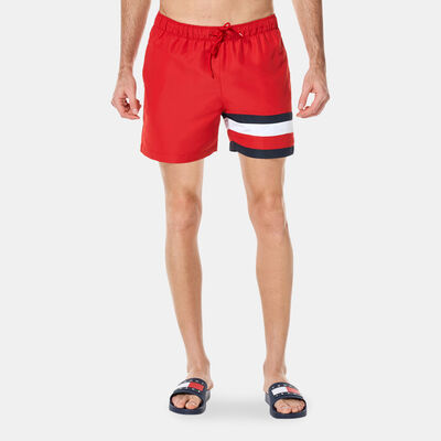 Tommy Hilfiger Men's Global Stripe Swimming Shorts Red