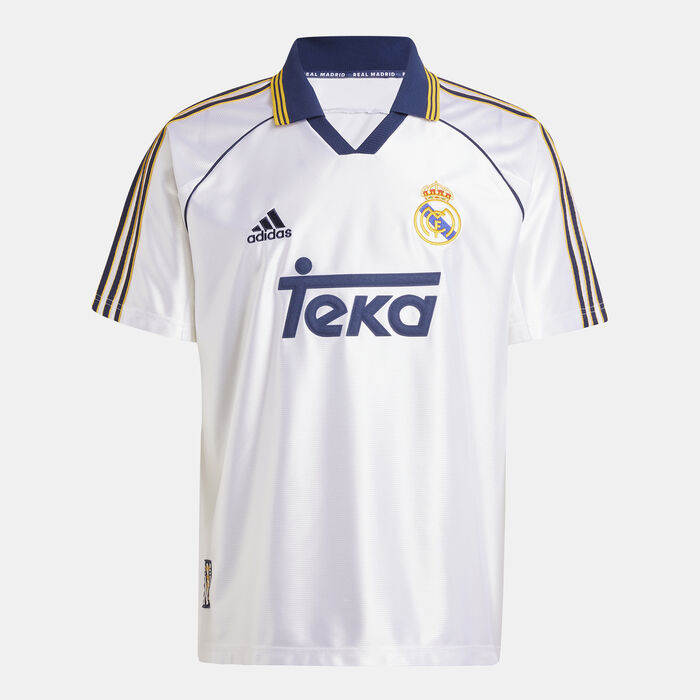 adidas Men's Real Madrid 99/00 Home Retro Football Jersey White image number 0