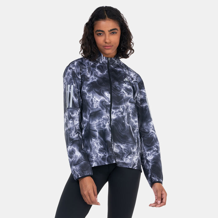 adidas Women’s Own The Run Allover Print Running Windbreaker Jacket Multi image number 0