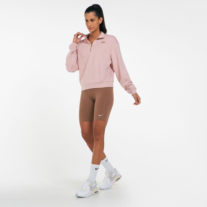 Nike Women's Sportswear Essential Mid-Rise Biker Shorts Brown image number 2