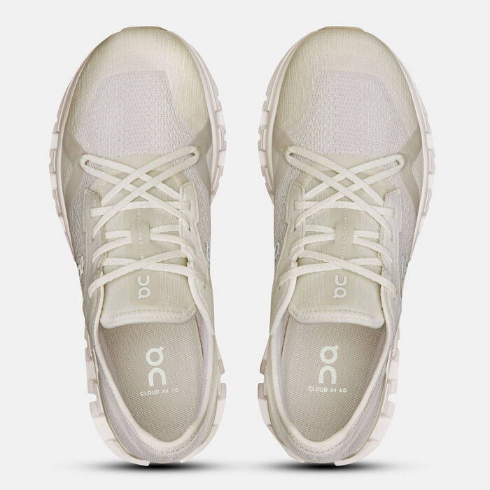 On Women's Cloud X 4 AD Running Shoes White image number 2