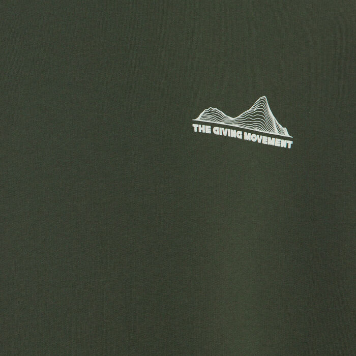 The Giving Movement Men's Map Print Hoodie Beige image number 2