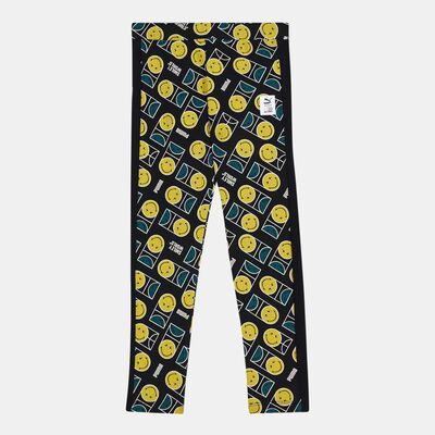 PUMA Kids' x SmileyWorld T7 Printed Leggings Black