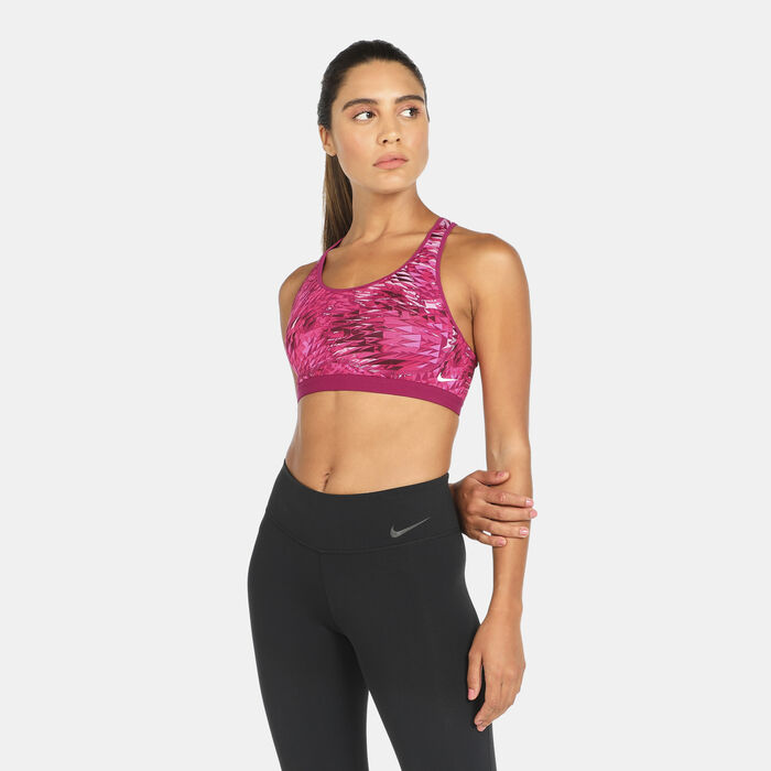Nike Womens sports bra - fierce support purple black - size medium