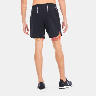 New Balance Men's Impact Run AT 7 Inch 2 in 1 Shorts Black