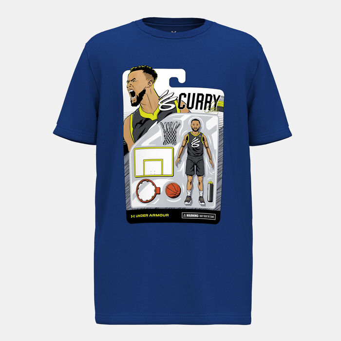 Under Armour Kids' Curry Animated T-Shirt Blue image number 0