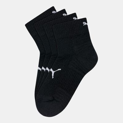 PUMA Men's Sport Cushioned Quarter Socks (2 Pack) Black