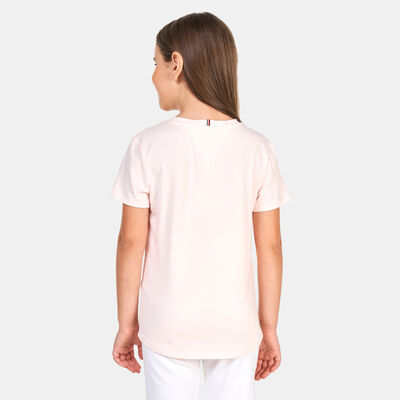 Tommy Hilfiger Kids' Monogram Logo T-Shirt Pink