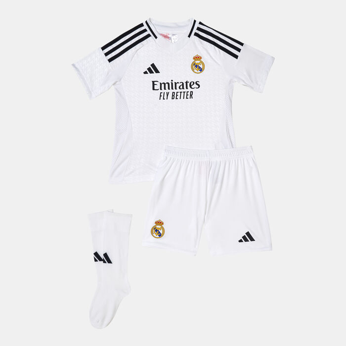 adidas Kids' Real Madrid 24/25 Home Football Mini Kit White image number 0