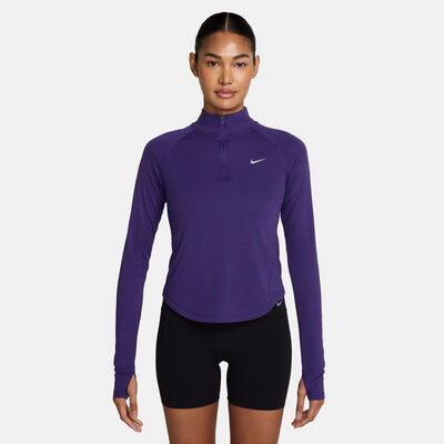 Nike Women's Tempo Dri-FIT 1/4-Zip Running Top Purple