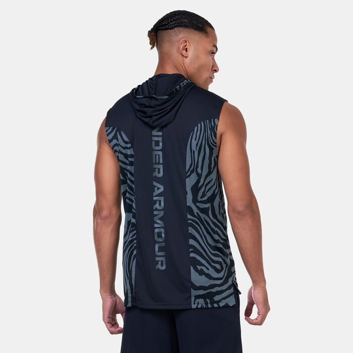 Under Armour Men's Baseline Sleeveless Hoodie Black image number 1