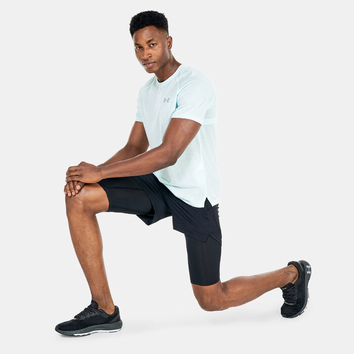 Under Armour Men's UA Launch 5-Inch 2-in-1 Shorts Black image number 2