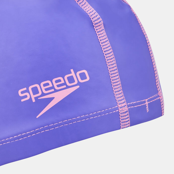 Speedo Kids' Long Hair Pace Swimming Cap Purple image number 2