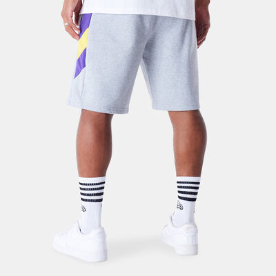 New Era Men's NBA Los Angeles Lakers Panel Shorts Grey