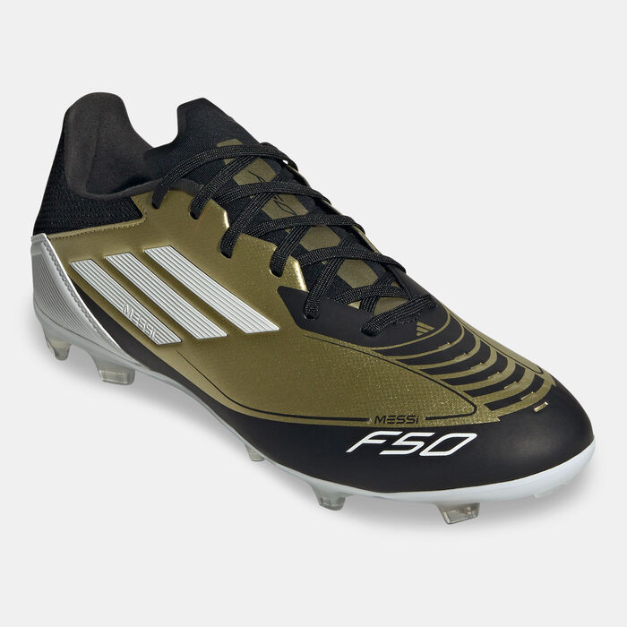 adidas Men's F50 League Messi Firm Ground/Multi-Ground Football Shoes White image number 1