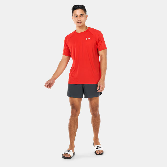 Nike Swim Men's Hydroguard Swimming Top Red image number 2