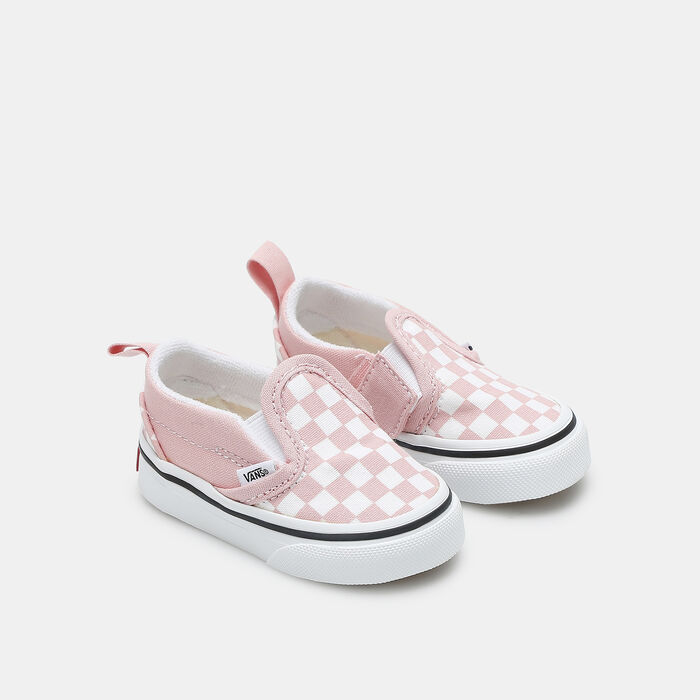 Vans Kids' Checkerboard Slip-On Velcro Unisex Shoe Pink image number 1