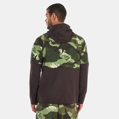 Nike Men's Dri-FIT Fleece Full-Zip Camo Fitness Hoodie Green