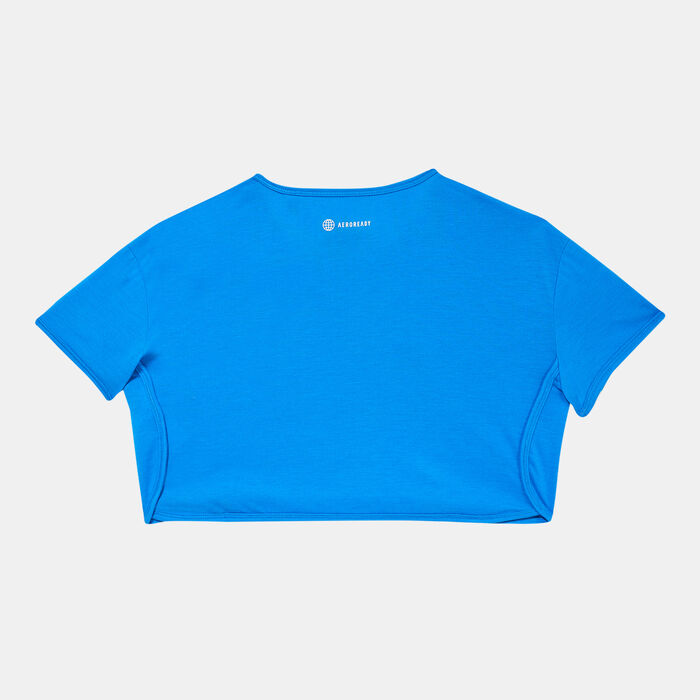 adidas Kids' Printed AEROREADY T-Shirt Blue image number 1