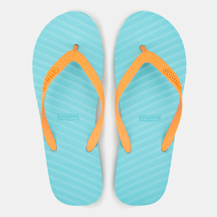 Chupps Men's Banana Leaf Flip Flops Blue image number 0