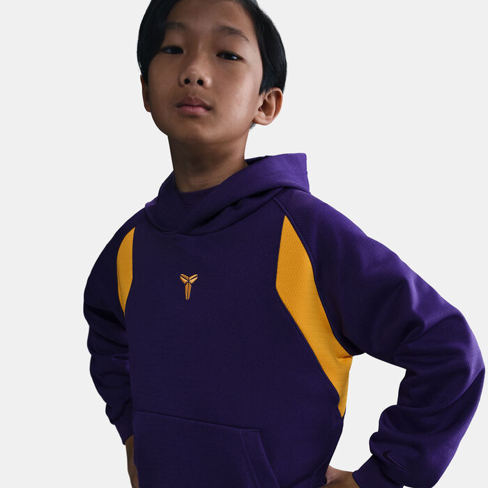Nike Kids' Kobe Therma-FIT Basketball Hoodie Purple image number 3
