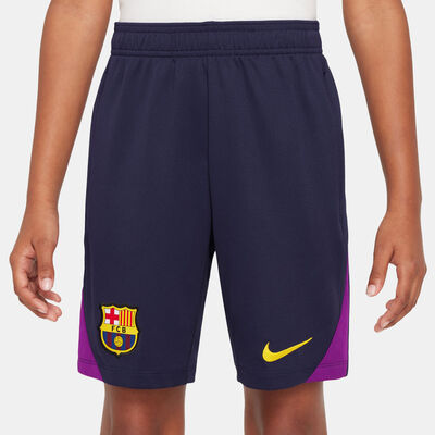 Nike Kids' FC Barcelona Strike Knit Football Shorts Purple