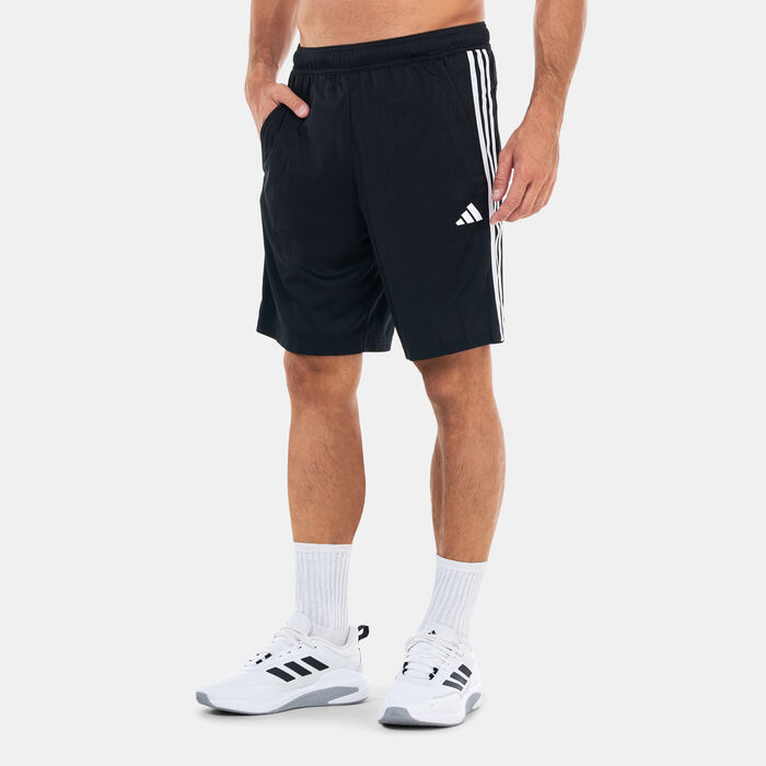 adidas Men's Train Essentials Pique 3-Stripes Training Shorts Black image number 0