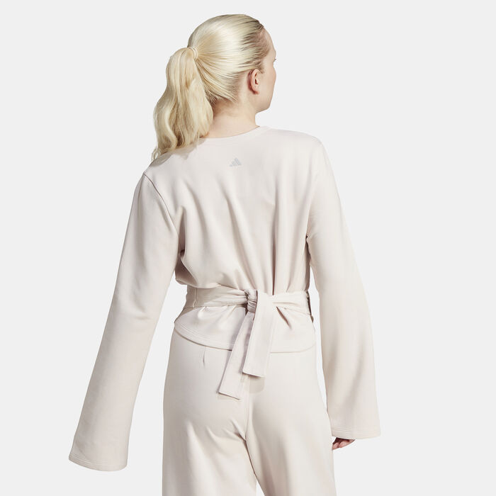 adidas Women's Yoga Cover-Up Training Top Beige image number 1