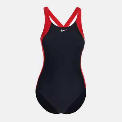 Nike Swim Women's Fast Back One Piece Swimsuit Red