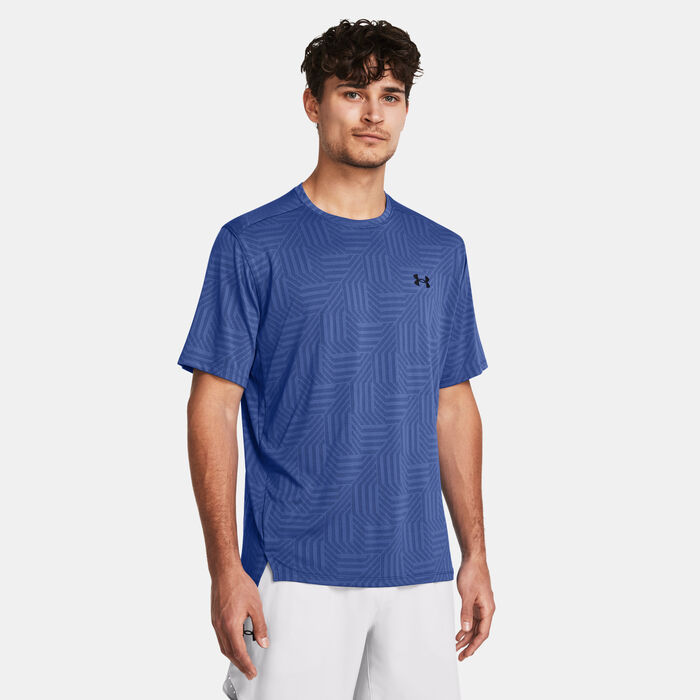 Under Armour Men's UA Tech Vent Geotessa Training T-Shirt Blue image number 0