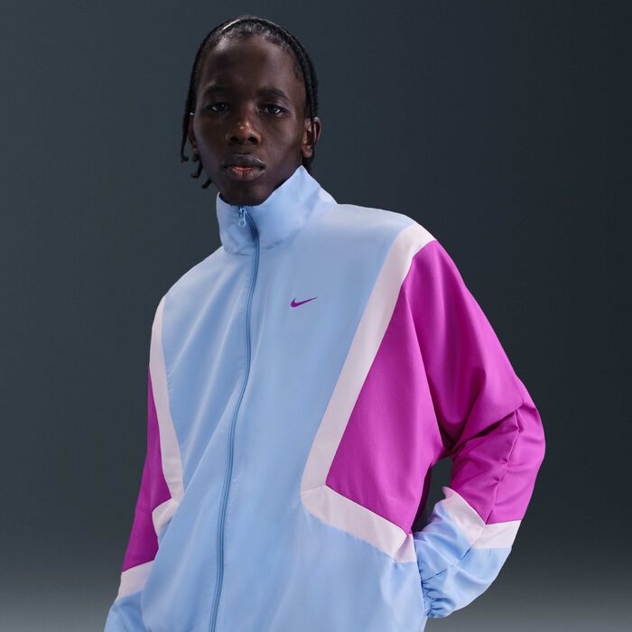 Nike Men's Icon Woven Basketball Jacket Blue image number 0