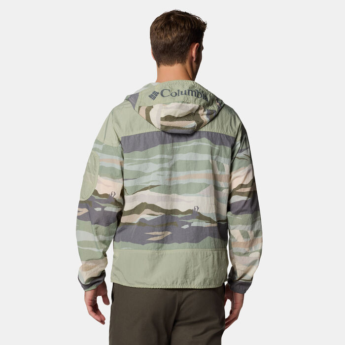 Columbia Men's Challenger II Novelty Full-Zip Windbreaker Hoodie Green image number 1