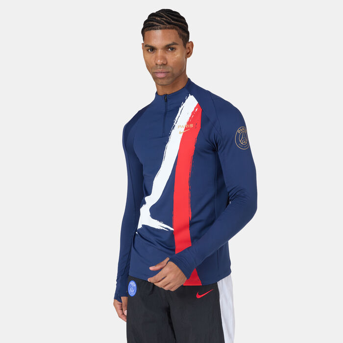 Nike Men's Paris Saint-Germain Strike Drill Football Top Blue image number 0