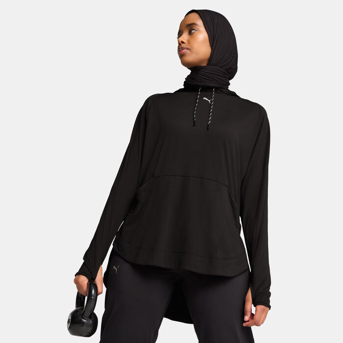 PUMA Women's Modest Training Hoodie Black image number 0