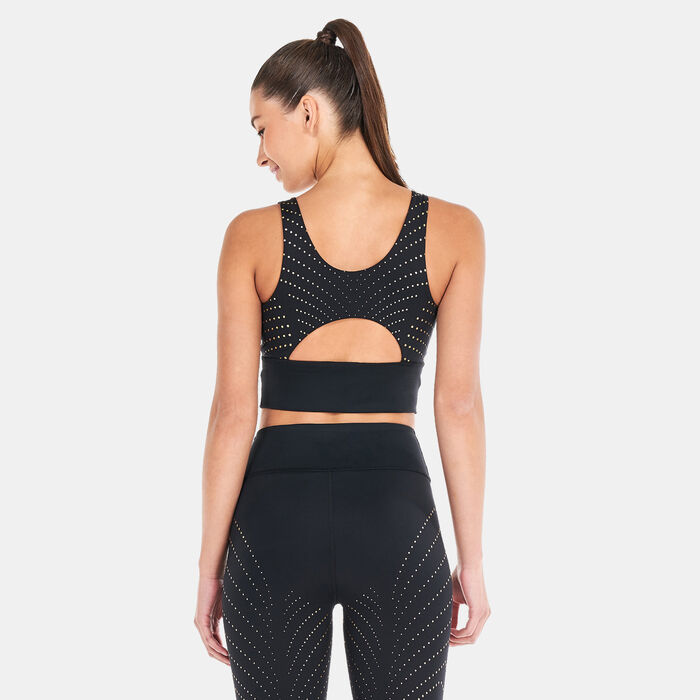 PUMA Women's FOREVER Luxe Graphic Training Sports Bra Black image number 1