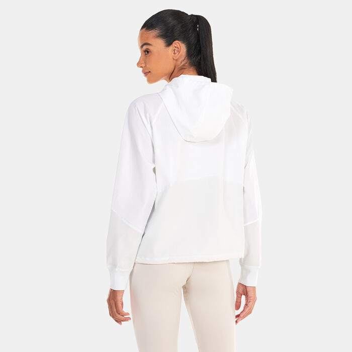Under Armour Women's UA Woven Full-Zip Jacket White image number 1