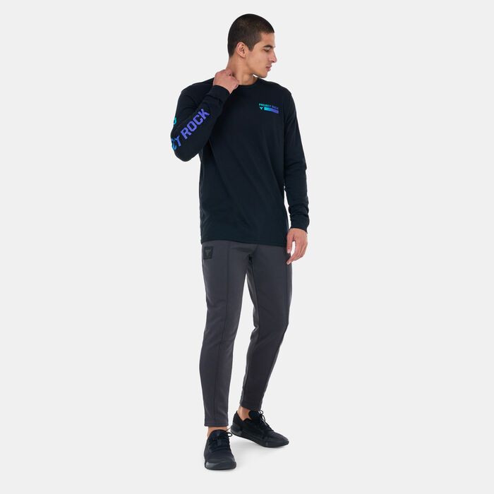 Under Armour Men's Project Rock Brahma Long Sleeve Training T-Shirt Black image number 2