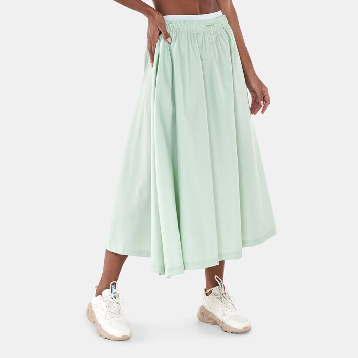 Reebok Women's Classics Long Skirt Green image number 0