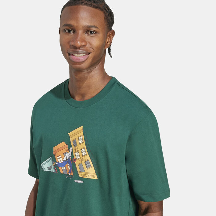 adidas Men's Doodle Hunt Graphic T-Shirt Green image number 4