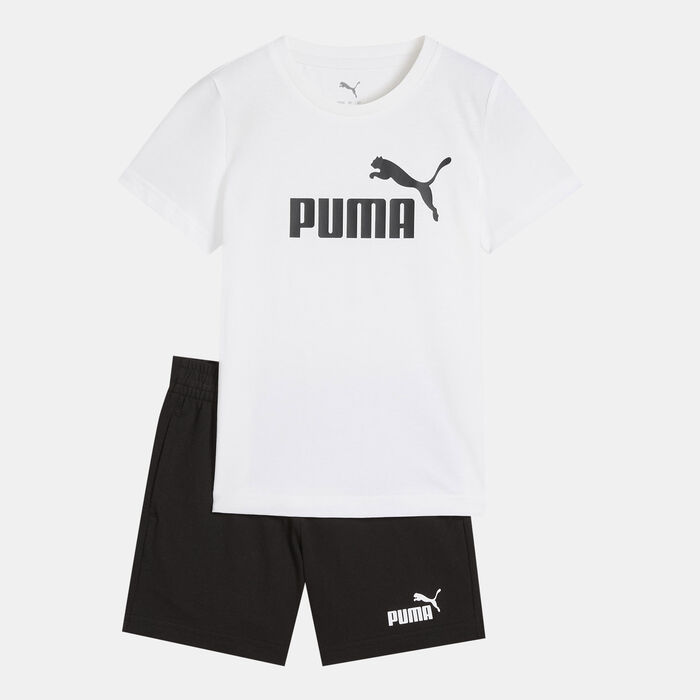 PUMA Kids' Essentials No.1 Logo T-Shirt and Shorts Set Black image number 0