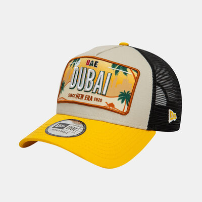 New Era Men's Dubai License Plate Trucker Cap Beige