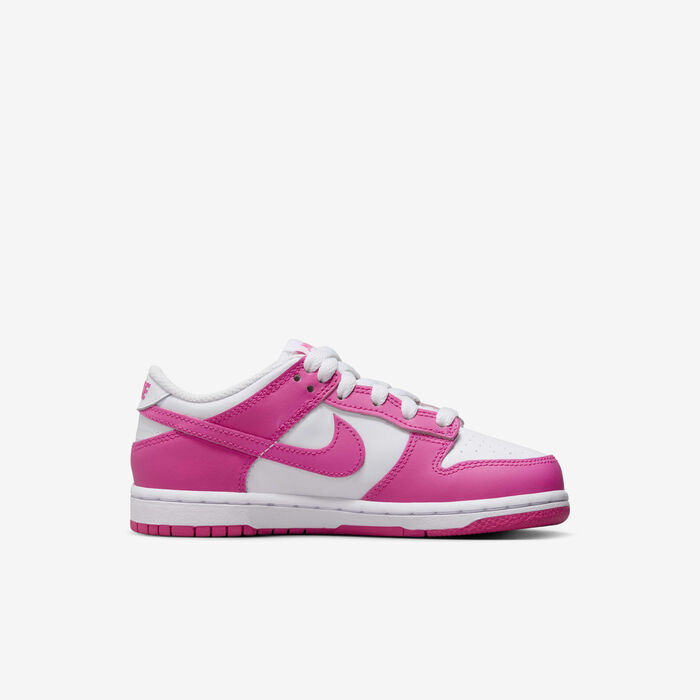 Nike Kids' Dunk Low Shoes Pink image number 2