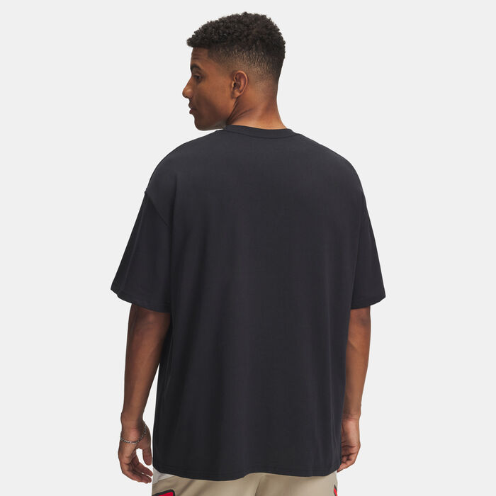 Under Armour Men's U Logo Heavyweight T-Shirt Black image number 1