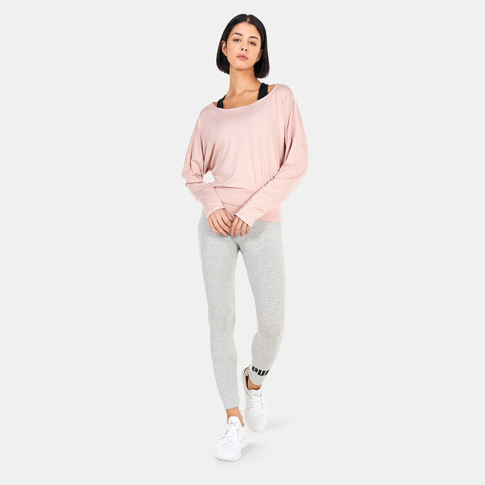 PUMA Women's Studio Yogini Lite Long-Sleeved Training T-Shirt Pink image number 2