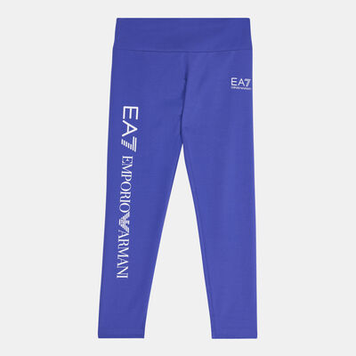 EA7 Emporio Armani Kids' Shiny Leggings Blue