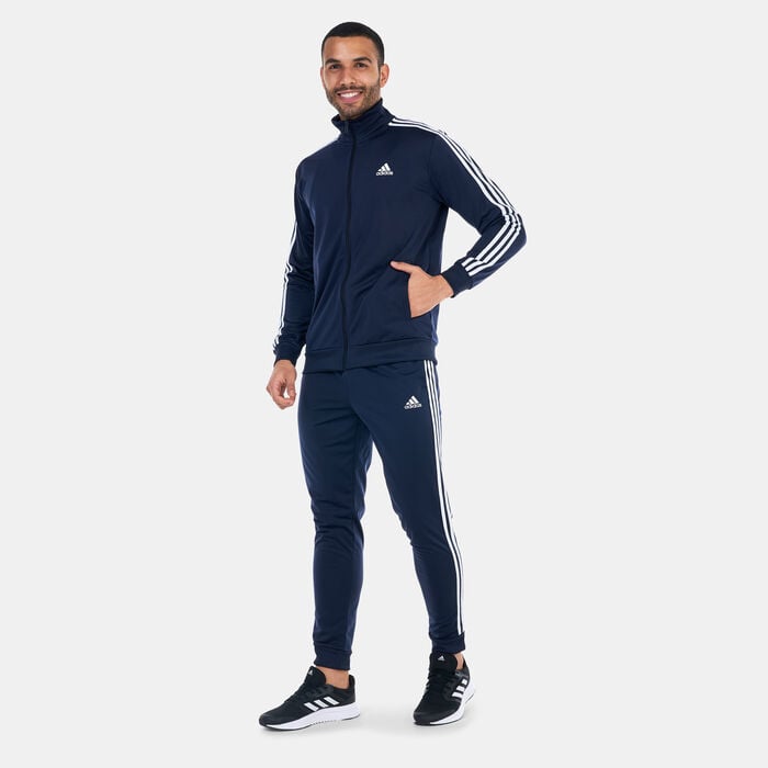 Buy adidas Men's Basic 3-Stripes Tricot Training Tracksuit Blue in ...
