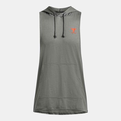 Under Armour Men's Project Rock Sleeveless Training Hoodie Green
