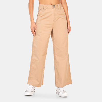 Converse Women's Wide Leg Carpenter Pants Brown