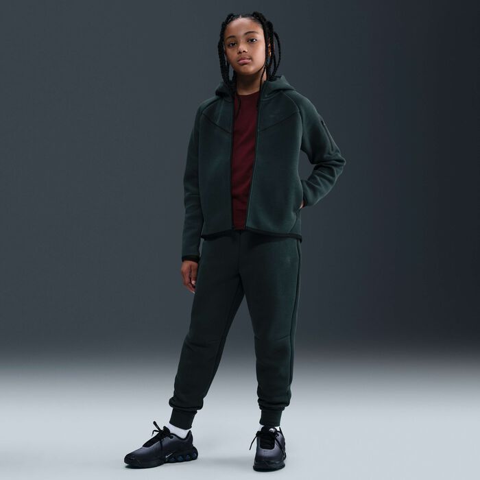 Nike Kids' Sportswear Tech Fleece Hoodie Green image number 3